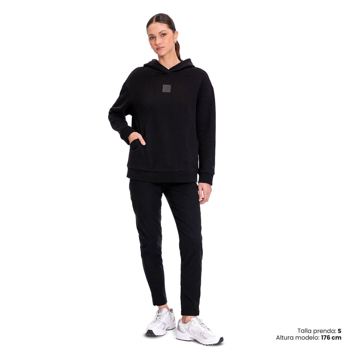 TOTTO - Buzo Tipo Hoodie Mistral Negro Para Mujer Totto