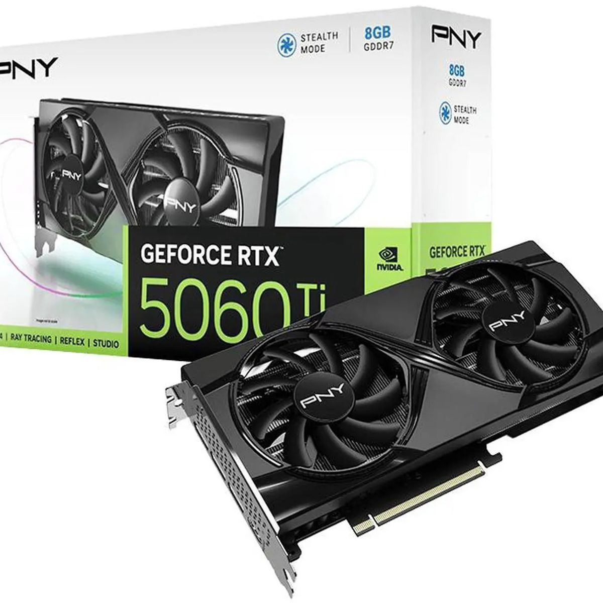 PNY - Tarjeta De Video Pny Geforce Rtx 5060 Ti 8gb Gddr7 Oc Dual