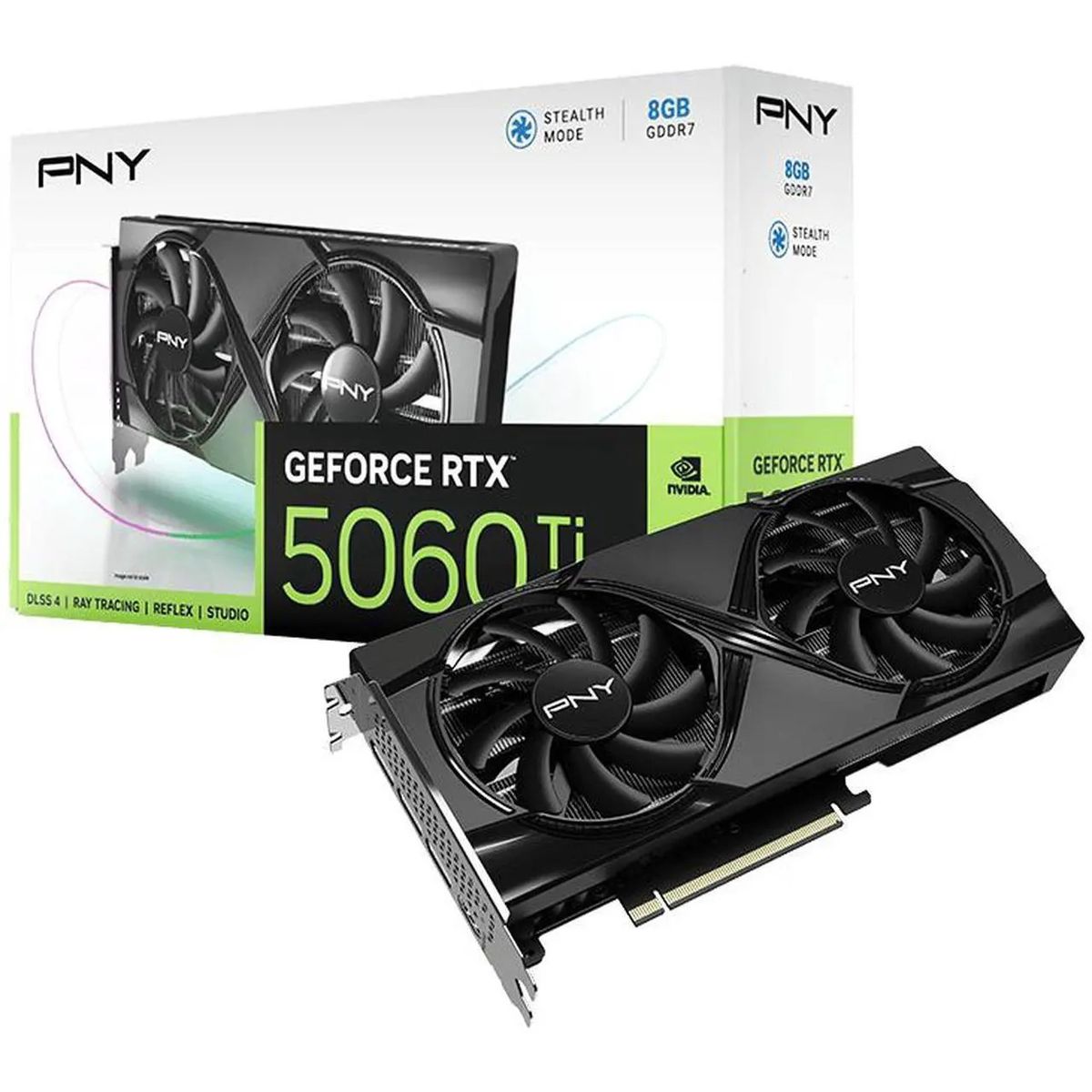 PNY - Tarjeta De Video Pny Geforce Rtx 5060 Ti 8gb Gddr7 Oc Dual