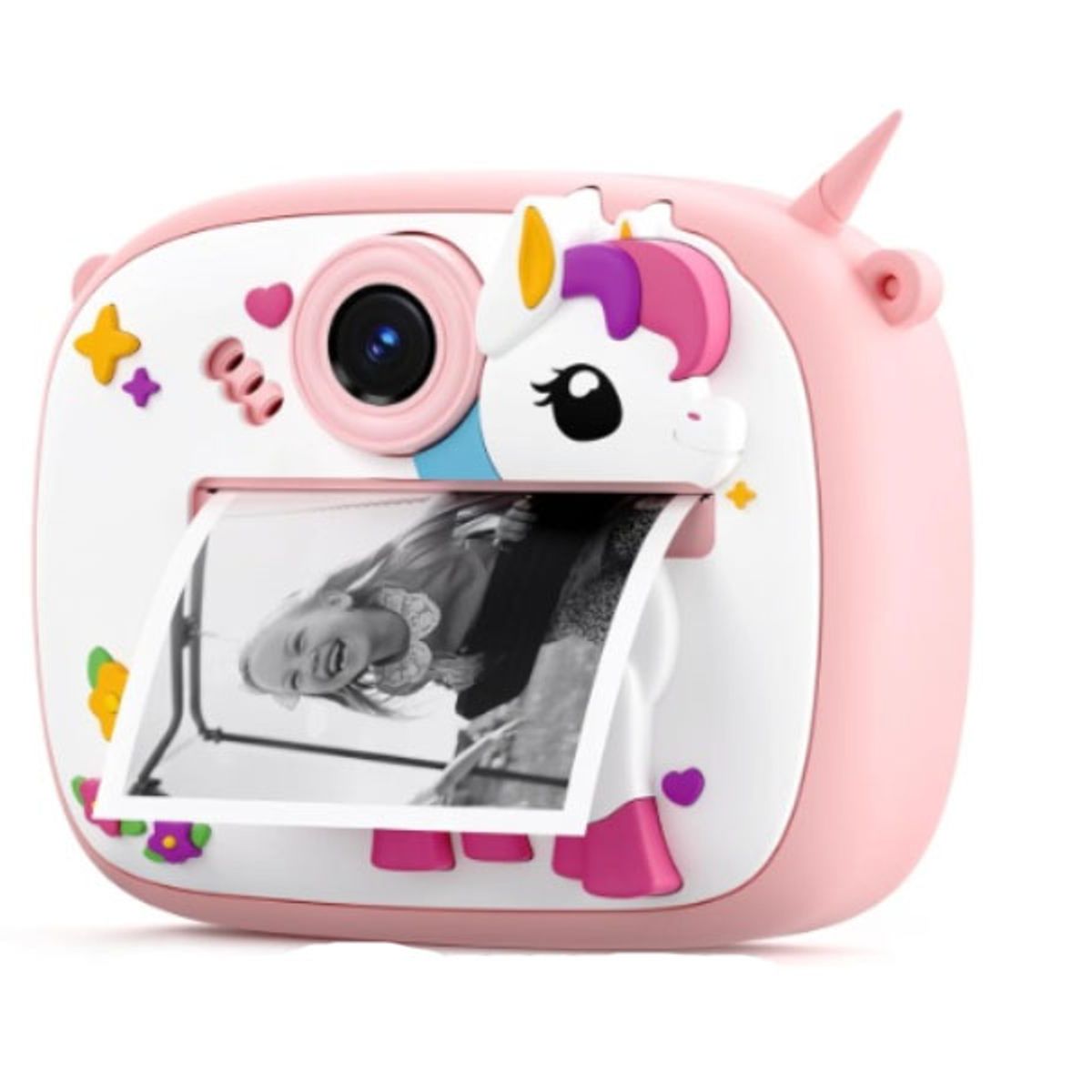 GENERICO - Camara de Impresión Instantánea con Cubierta de Silicona de 2.4 Pulgadas Doble Lente AM300