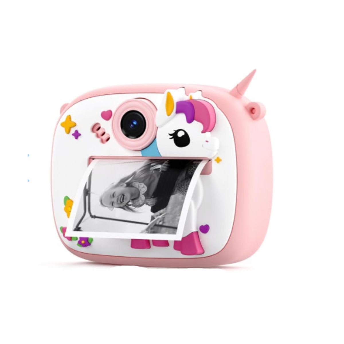 GENERICO - Camara de Impresión Instantánea con Cubierta de Silicona de 2.4 Pulgadas Doble Lente AM300