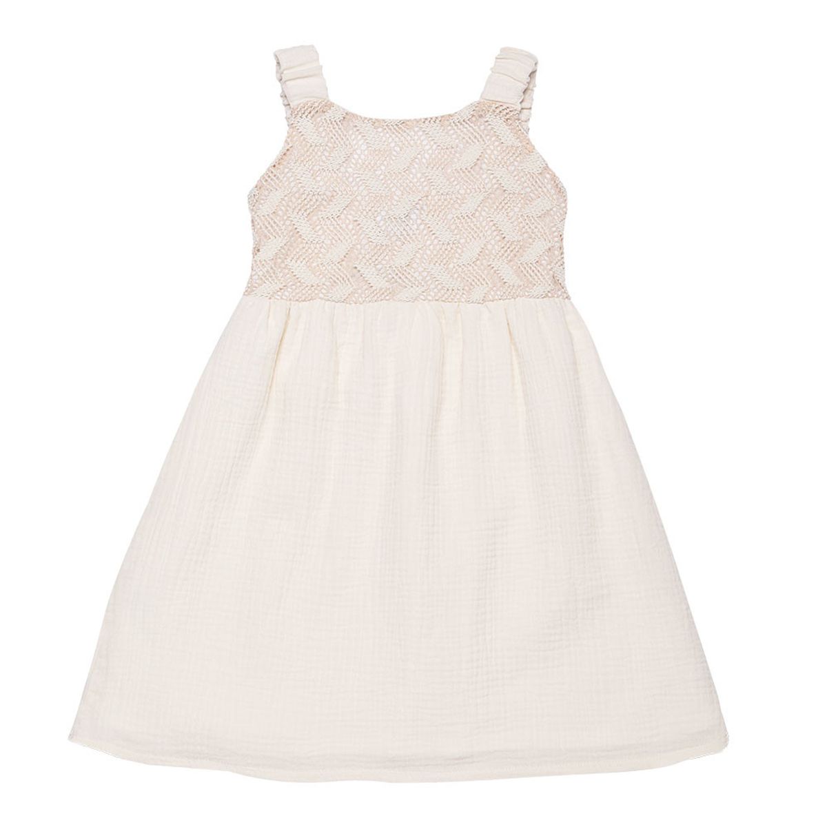 CODELIN - Vestido MS Con Guipiure Niña 390330A Codelín Marfil