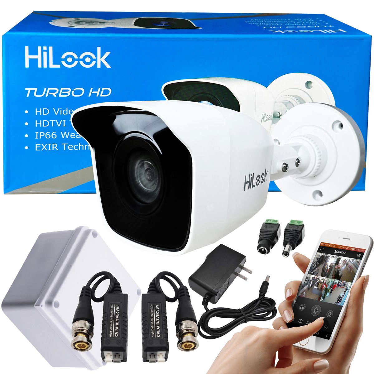HILOOK - CÁMARA DE SEGURIDAD HILOOK TIPO BALA 2MP FULL HD 1080P PARA DVR  ACCESORIOS