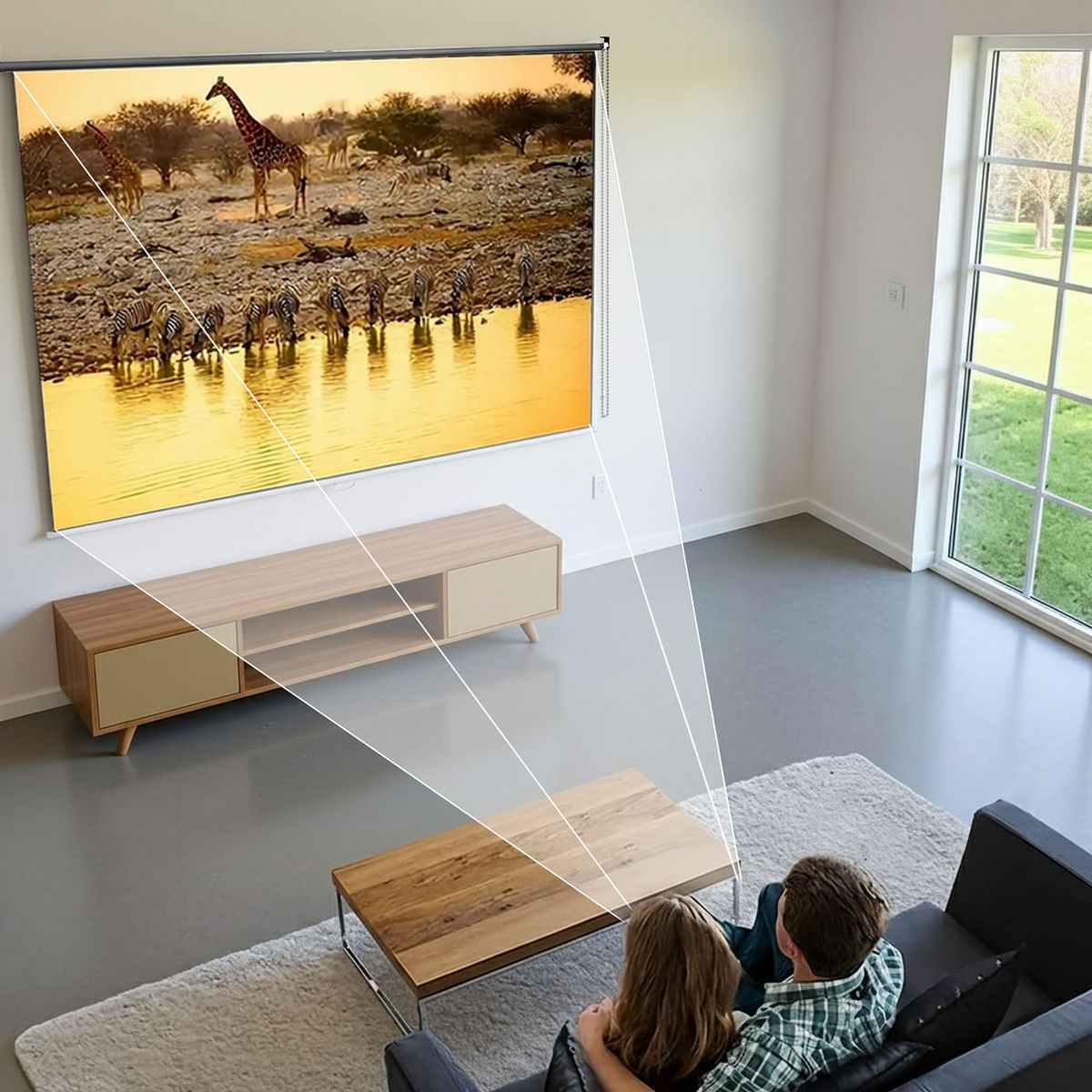 VTA - Telón Reflectivo Retráctil Manual 100”