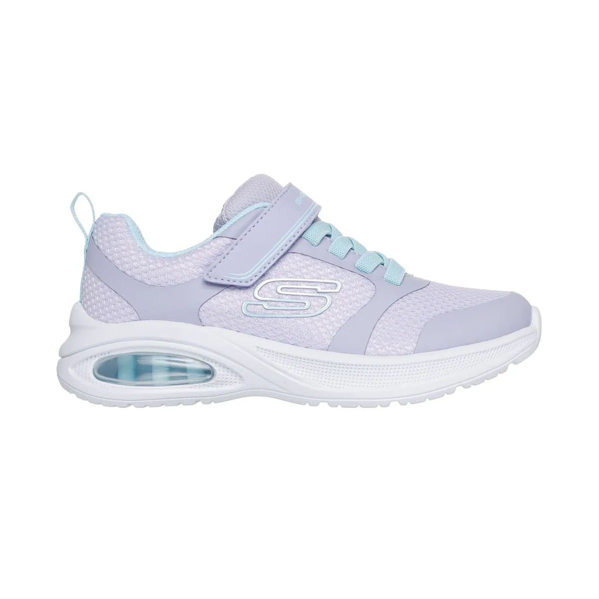 SKECHERS - Tenis Skechers niña Microspec Max Advance Velcro lila azul