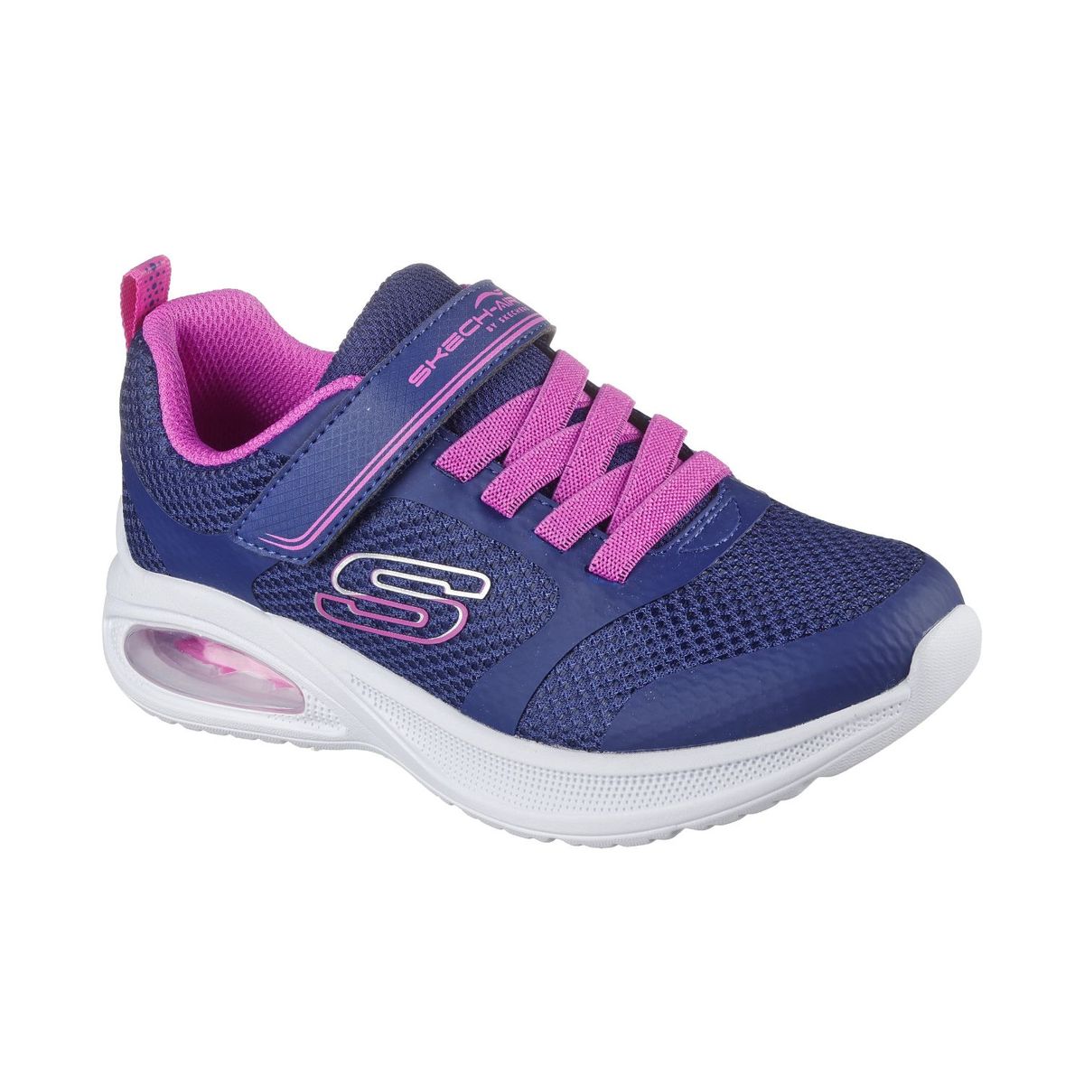 SKECHERS - Tenis Skechers niña Microspec Max Advance Velcro azul fucsia