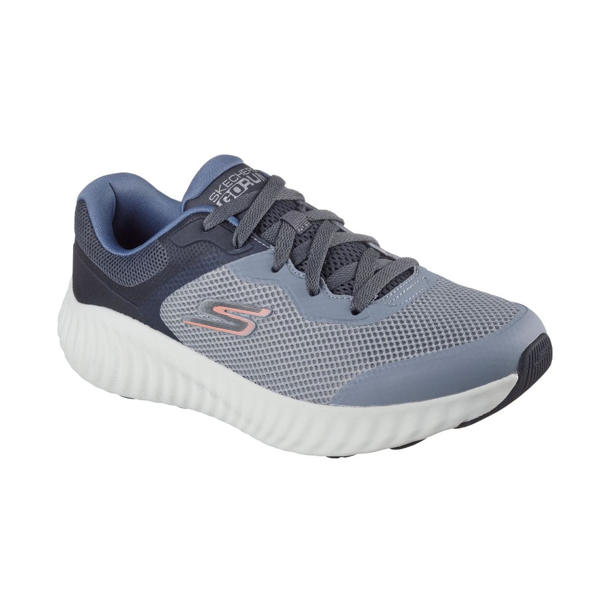 SKECHERS - Tenis Skechers hombre Go Run Now Goga Mat gris claro