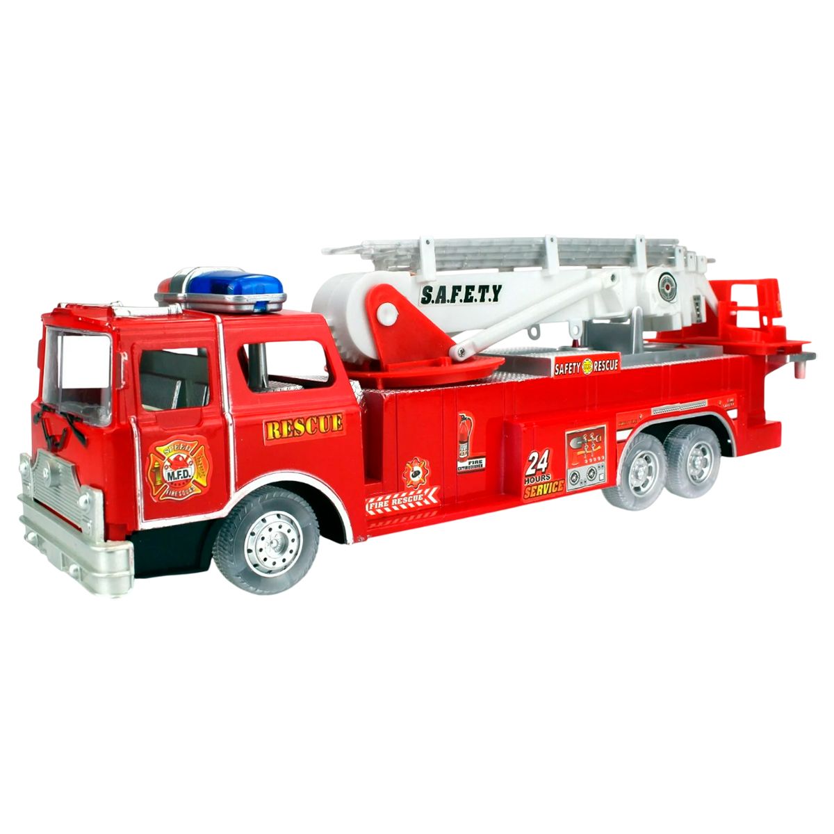 GENERICO - Carro Bomberos Camión Escalera Luces Sonidos 40cm Juguete 5678-17
