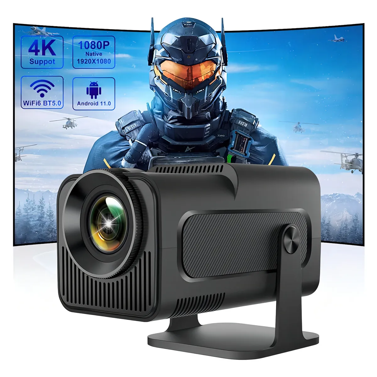 ROUX - Proyector mini Magcubic HY320 Ultra HD 4K Wifi Android 12000 lúmenes