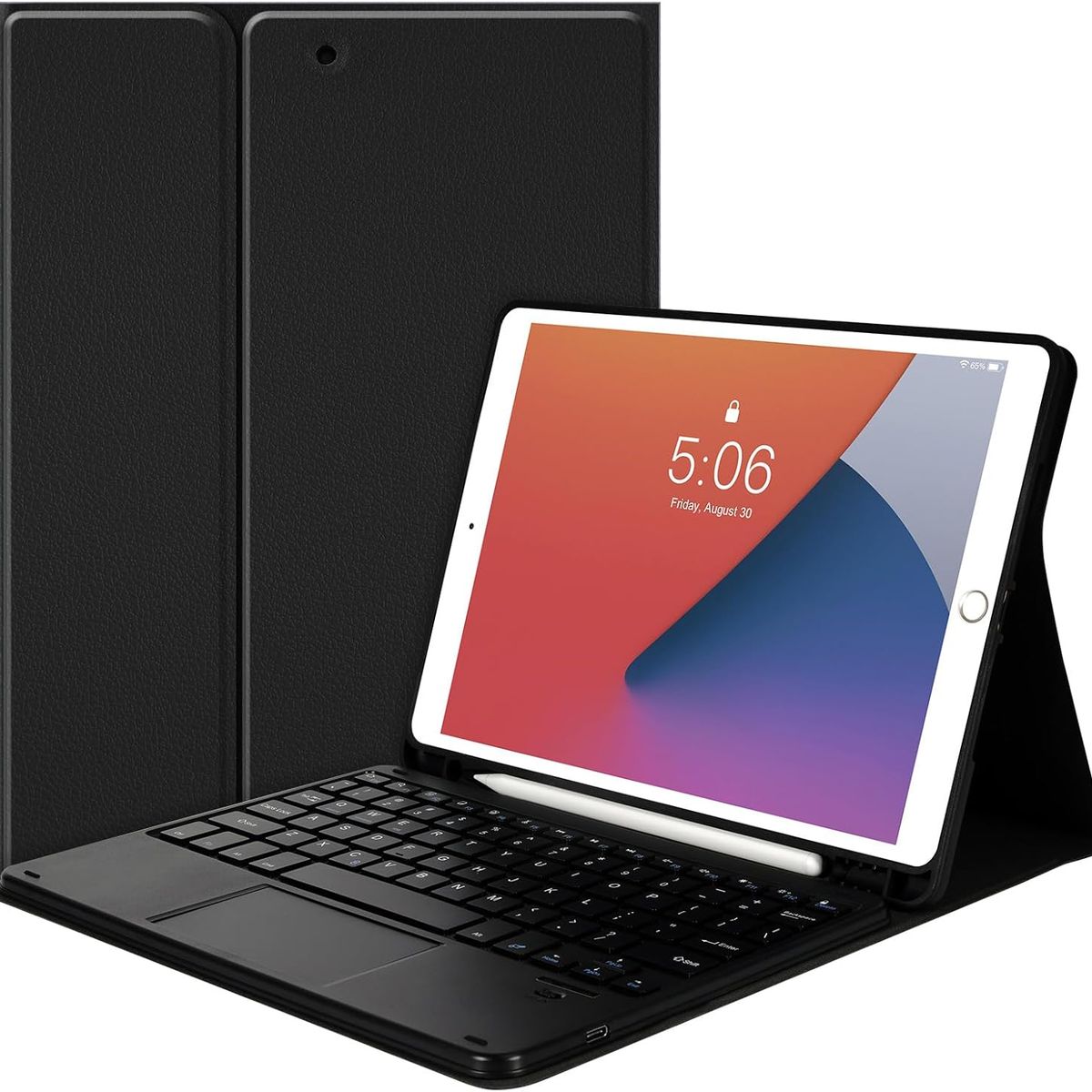 GENERICO - Funda Forro Estuche Teclado Con Trackpad (mouse) Para Ipad 10.2 7/8/9 gen