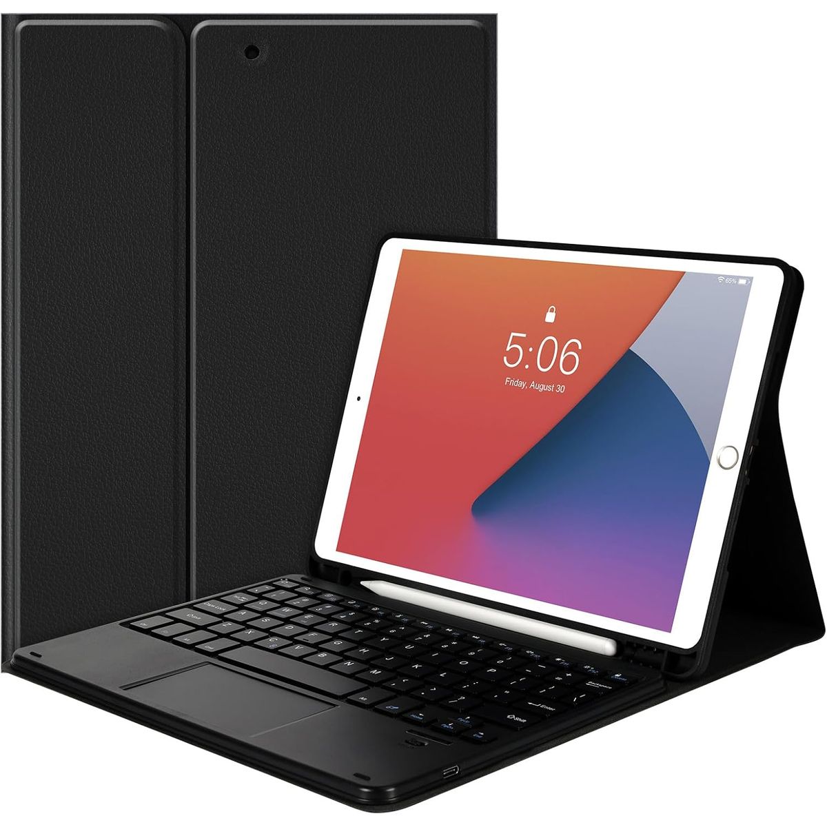 GENERICO - Funda Forro Estuche Teclado Con Trackpad (mouse) Para Ipad 10.2 7/8/9 gen