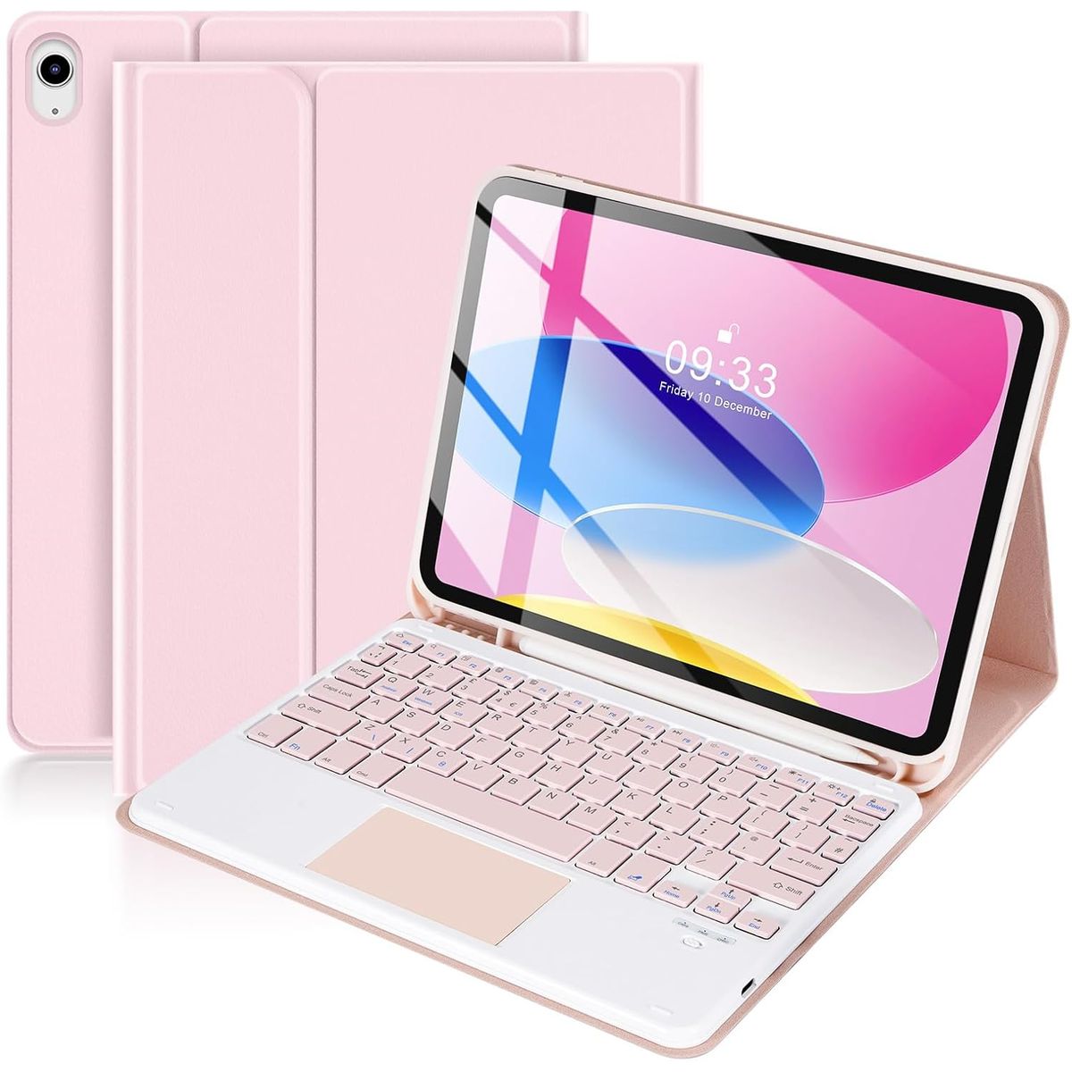 GENERICO - Funda Forro Estuche Teclado Con Trackpad mouse Para Ipad 10ma gen