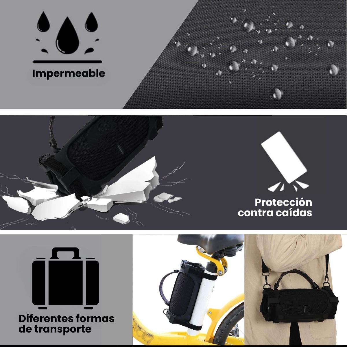 GENERICO - Funda Compatible con Charge 6 Silicona Forro y Correa