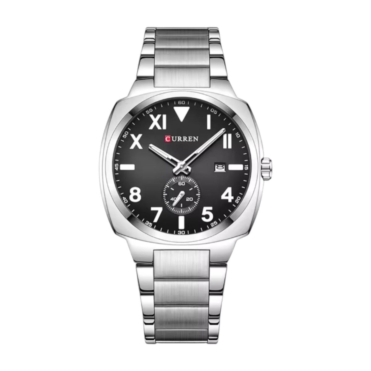 CURREN - Reloj Curren 8472 Plateado Fondo Negro