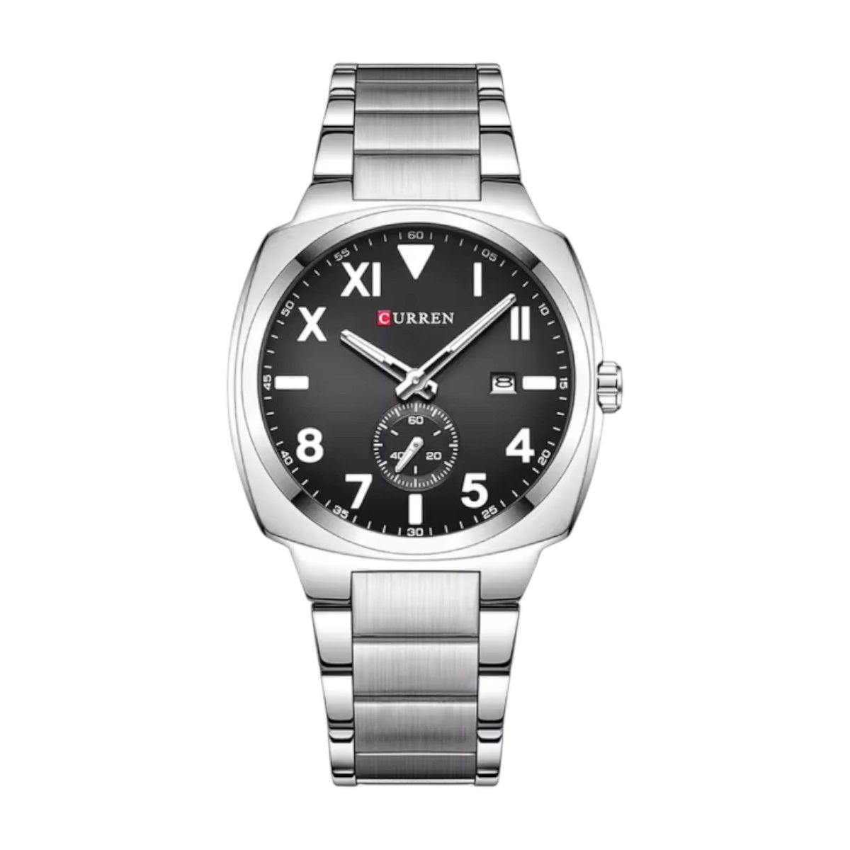 CURREN - Reloj Curren 8472 Plateado Fondo Negro