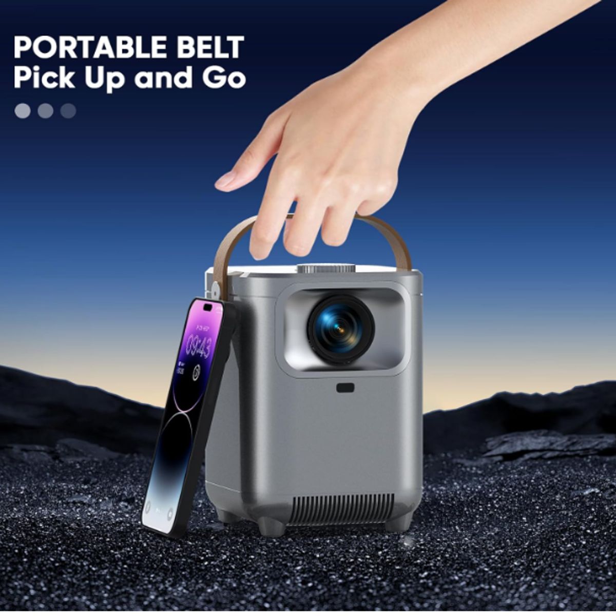 AMERICAN GENERICS - Proyector portátil TMY con WiFi y Bluetooth