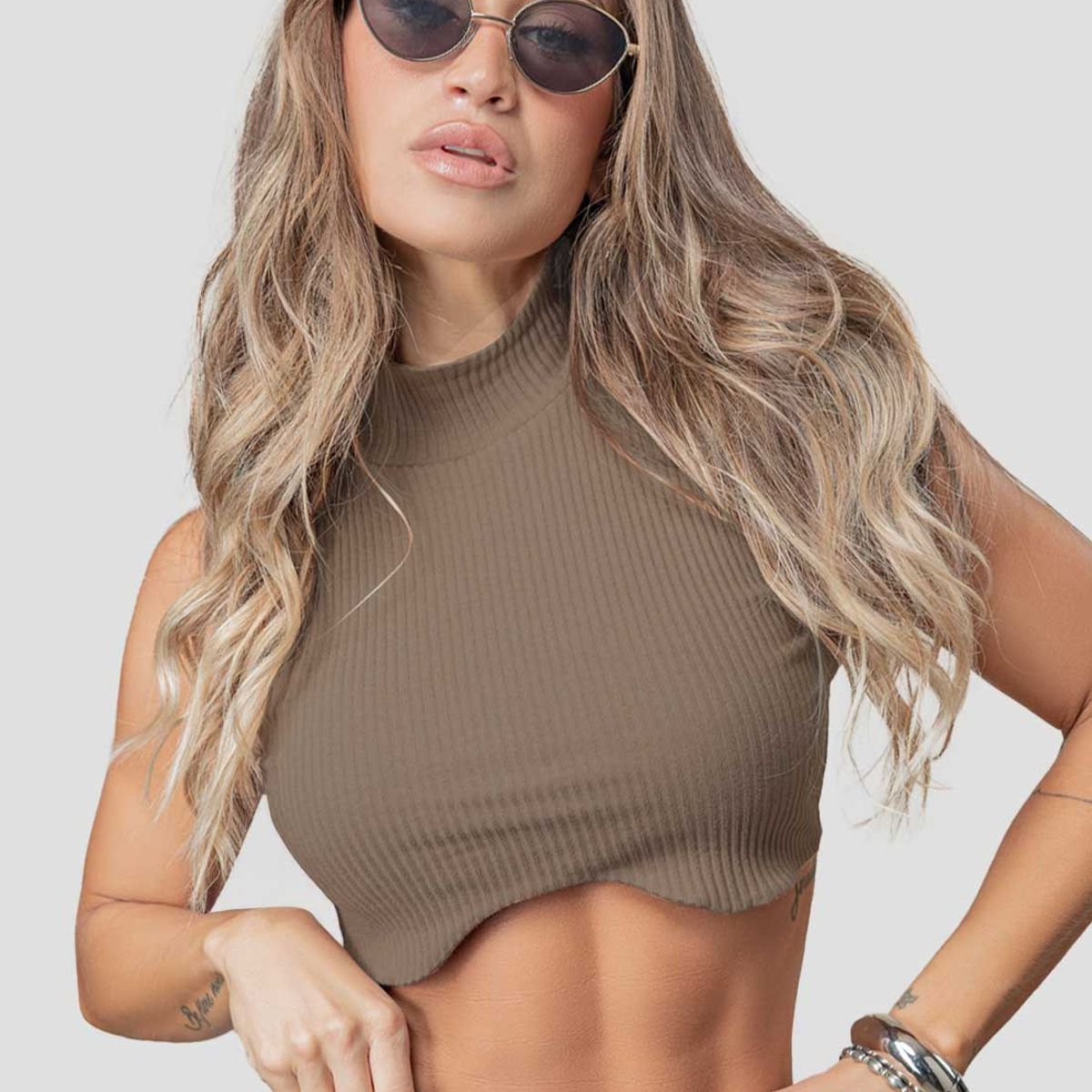 ATYPICAL - Crop Top Mujer Chocolate Atypical 111184