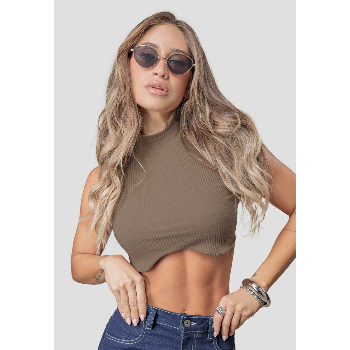ATYPICAL - Crop Top Mujer Chocolate Atypical 111184