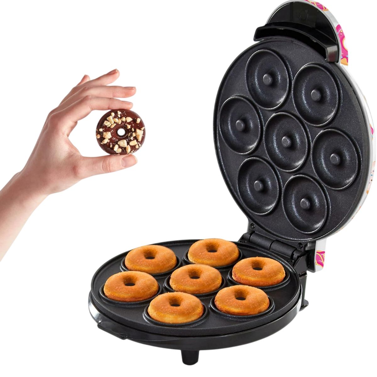 DASH - DASH Máquina Eléctrica para Donas Mini uso doméstico 7 cavidades 760 W