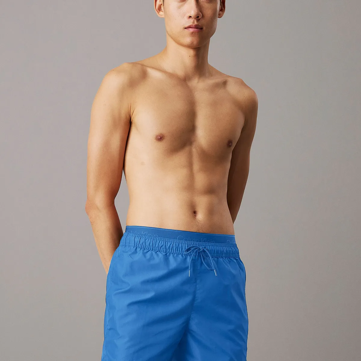 CALVIN KLEIN - Traje azul de baño corto con cinturilla doble - CK Meta Legacy Calvin Klein