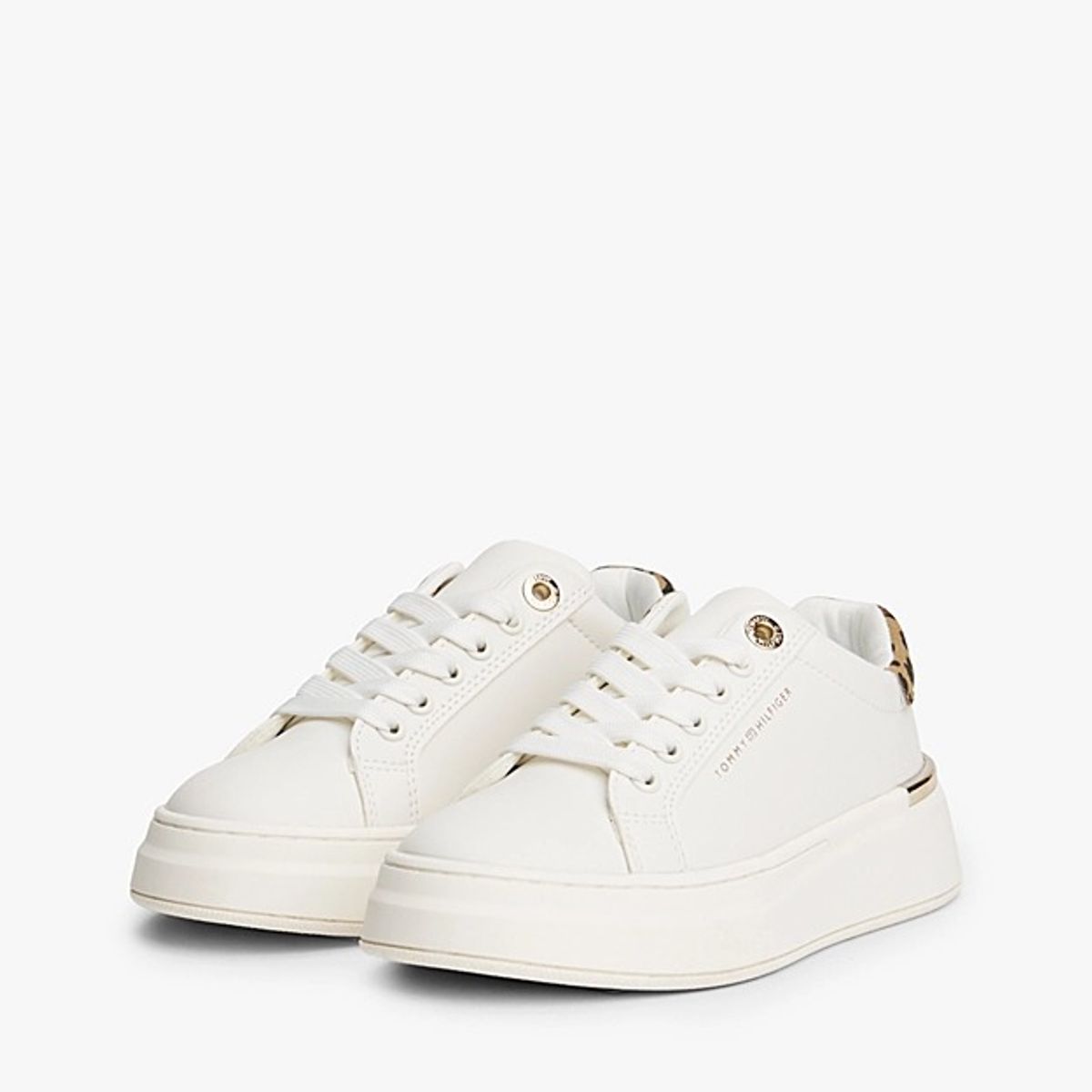 TOMMY HILFIGER - Tenis blanco de corte bajo con cordones Tommy Hilfiger