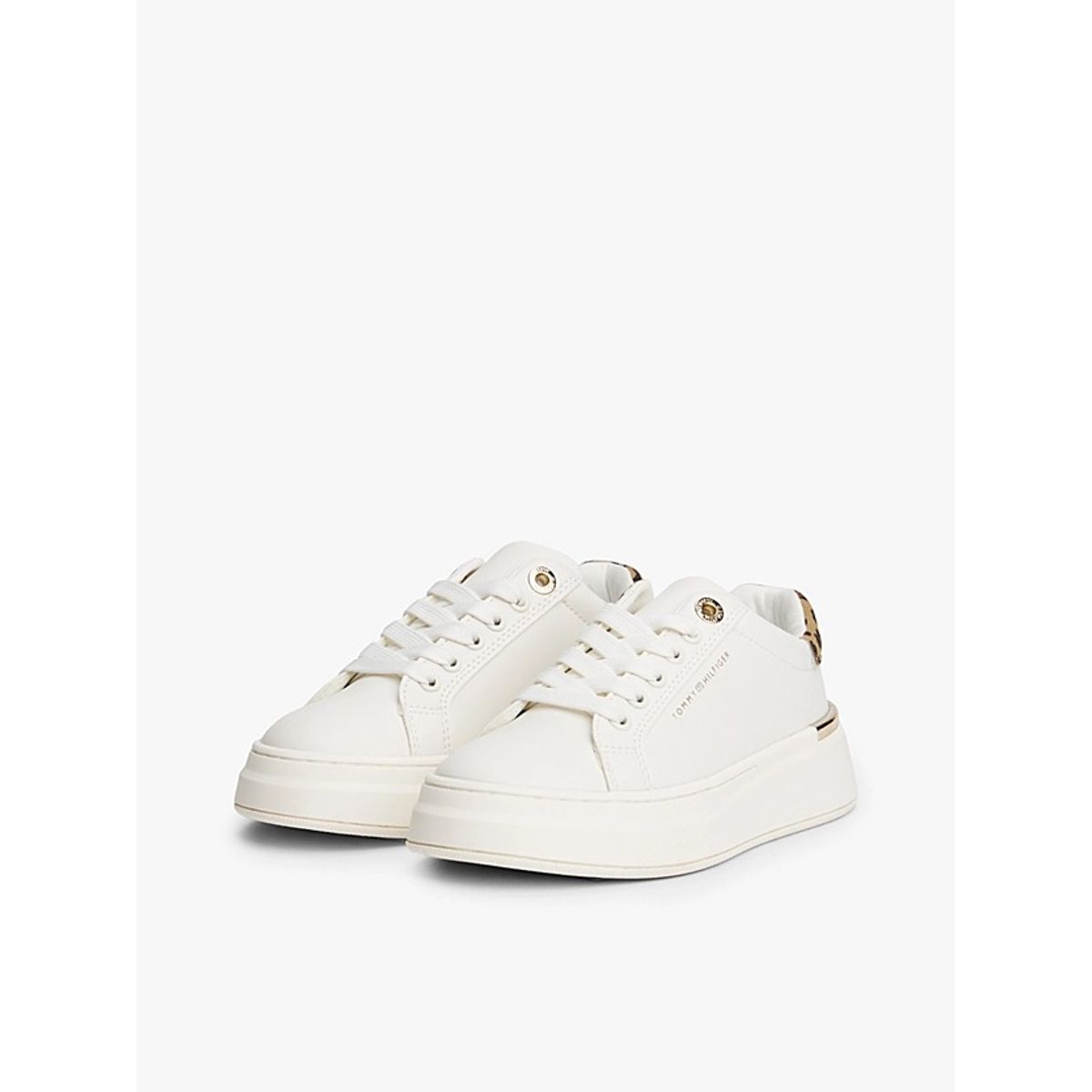 TOMMY HILFIGER - Tenis blanco de corte bajo con cordones Tommy Hilfiger
