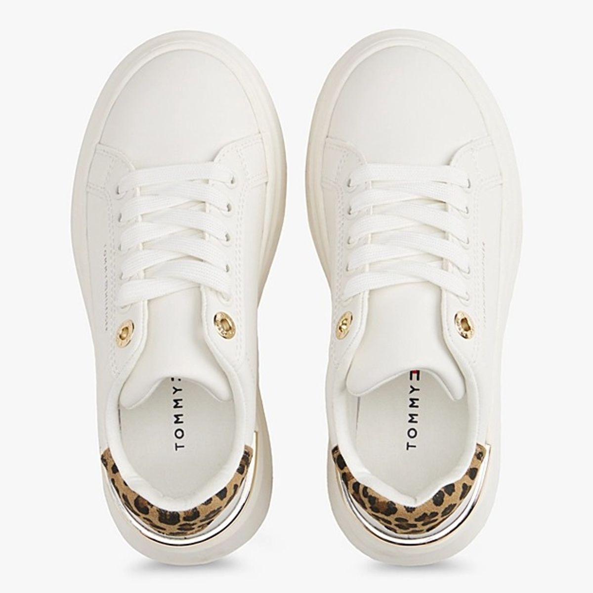 TOMMY HILFIGER - Tenis blanco de corte bajo con cordones Tommy Hilfiger