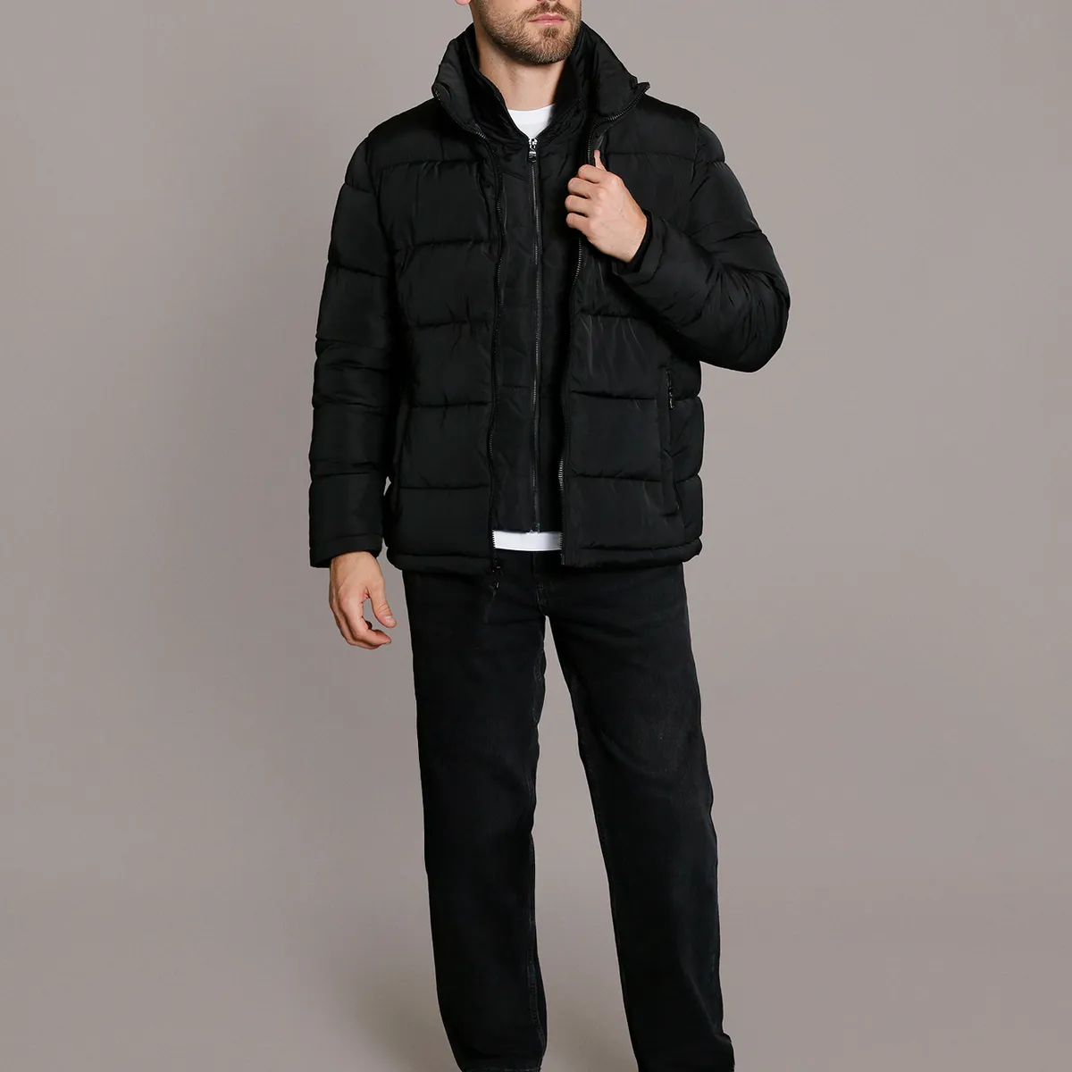 CALVIN KLEIN - Chaqueta negra acolchada essential Calvin Klein