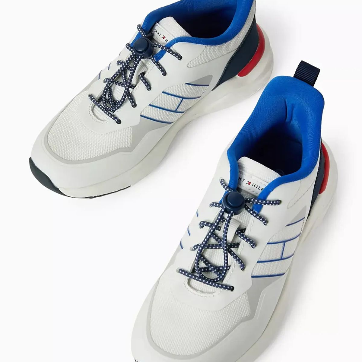 TOMMY HILFIGER - Tenis blanco con diseño de corte bajo Tommy Hilfiger