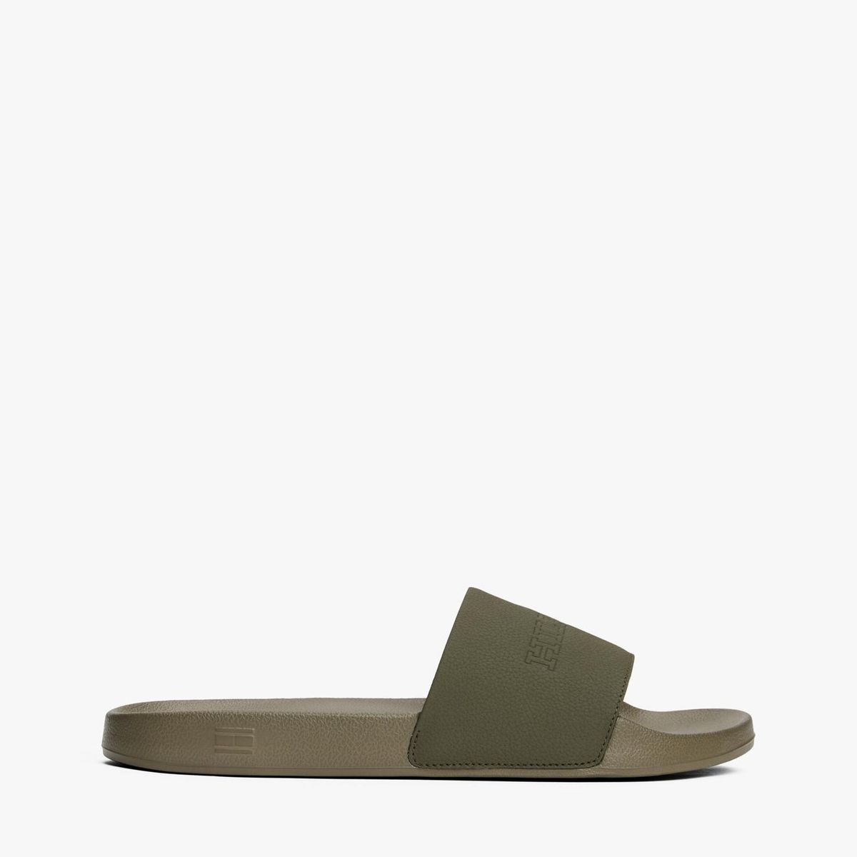TOMMY HILFIGER - Sandalias verde de piscina con logo tonal Tommy Hilfiger