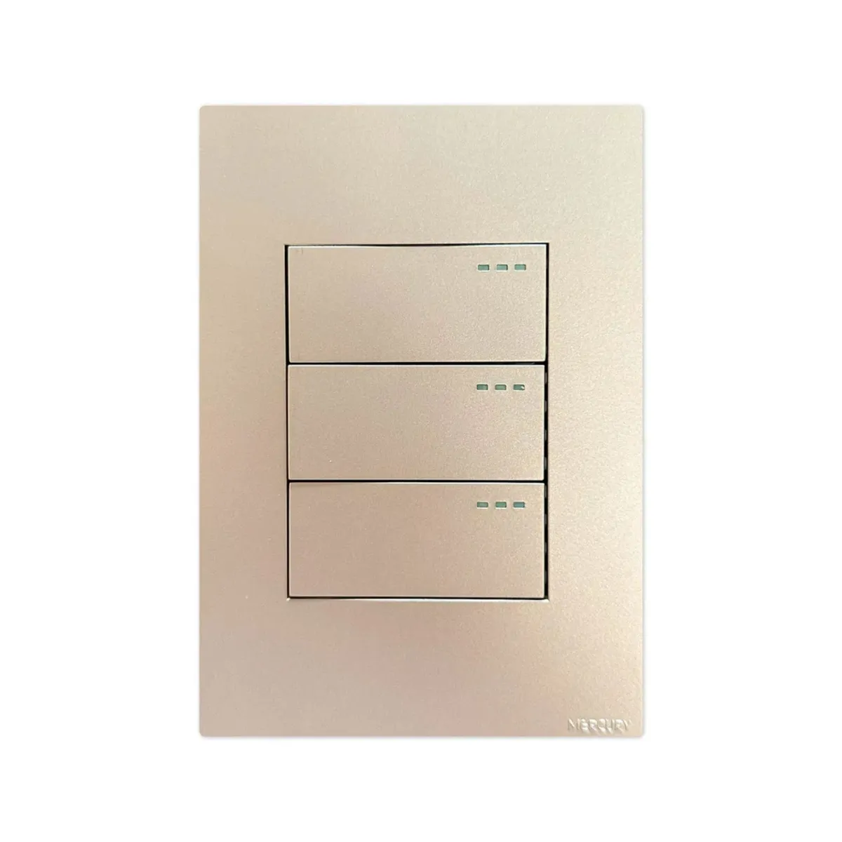 MERCURY - Interruptor Triple Conmutable  Golden Luxury Mercury