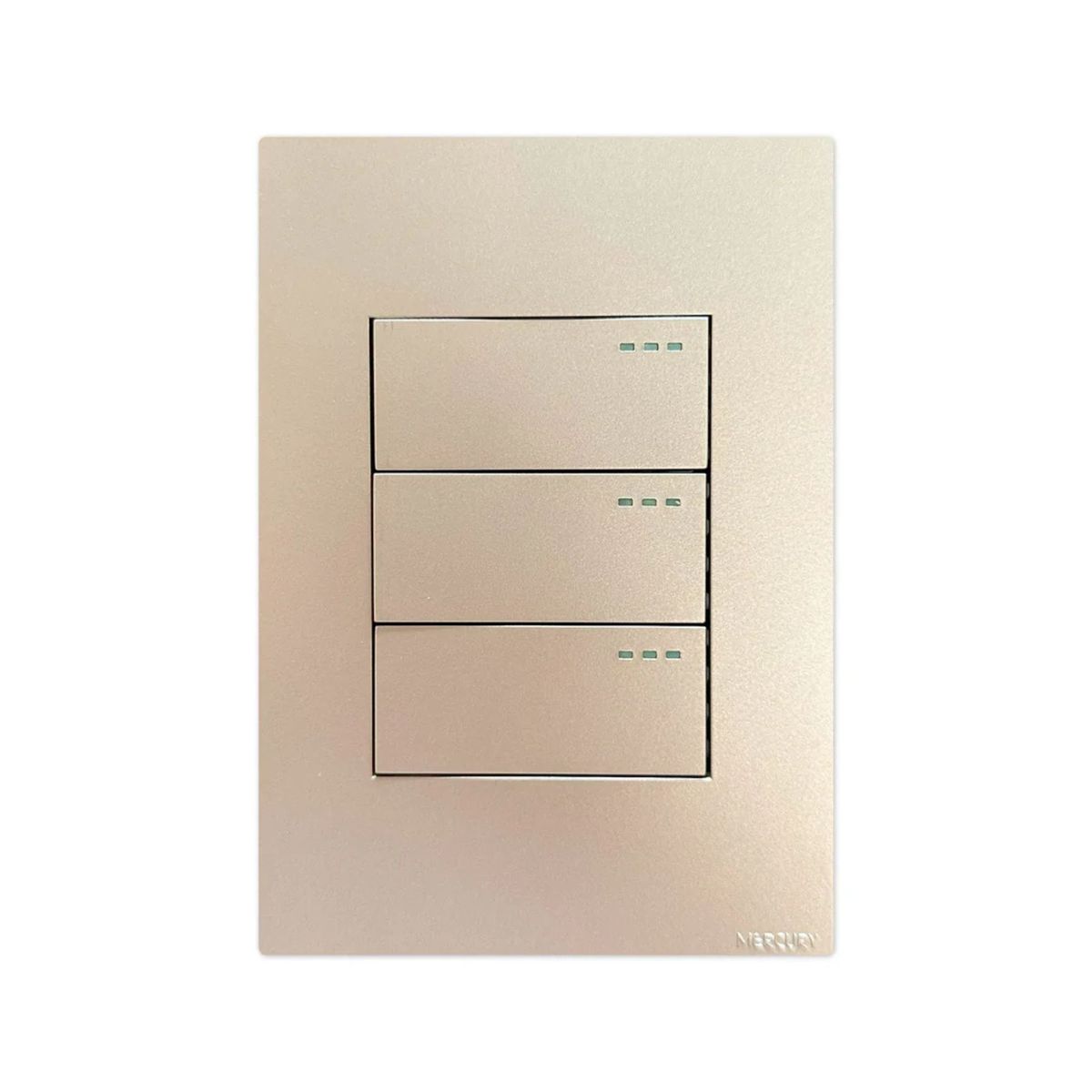 MERCURY - Interruptor Triple Conmutable  Golden Luxury Mercury