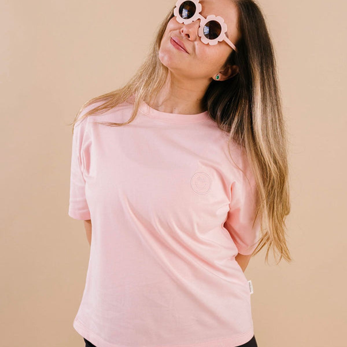 DOSOJOS - Camiseta mamá e hija en 100% algodón peruano - Palo de rosa