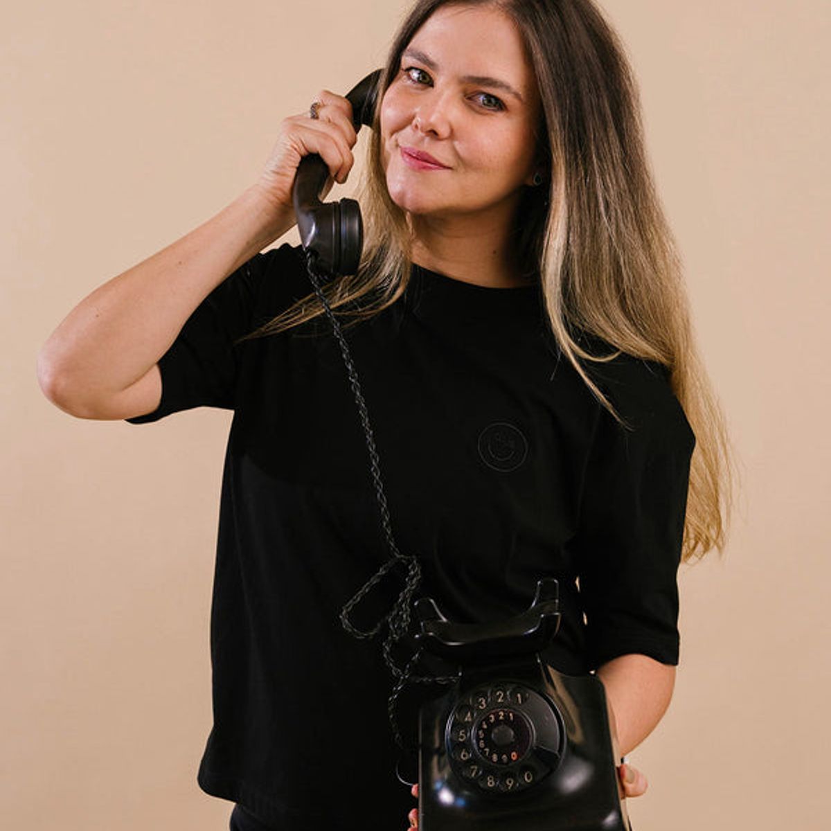 DOSOJOS - Camiseta adultos en 100% algodón peruano - Negra