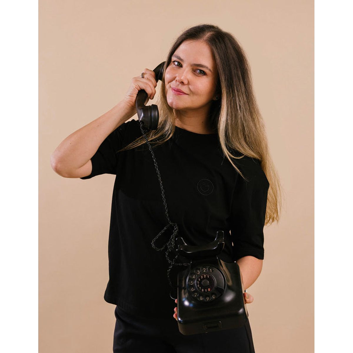 DOSOJOS - Camiseta adultos en 100% algodón peruano - Negra