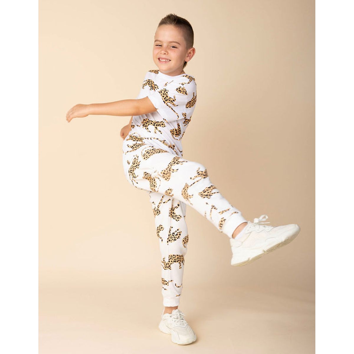 DOSOJOS - Jogger en 100% algodón peruano - Estampado leopardos