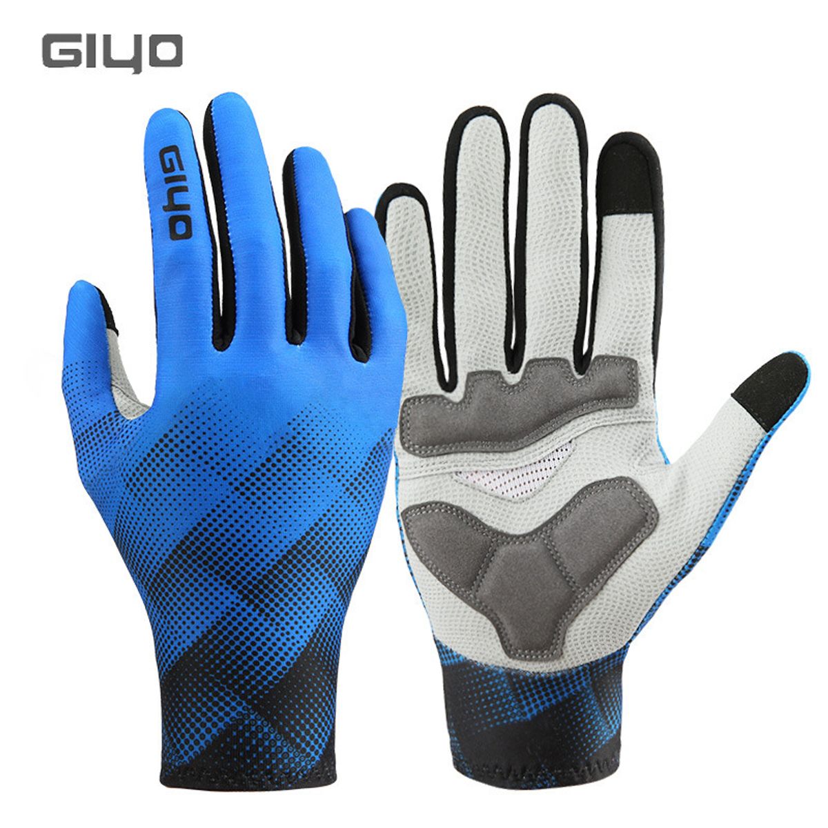 GENERICO - Guantes Ciclismo dedo largo color azul negro talla M Giyo