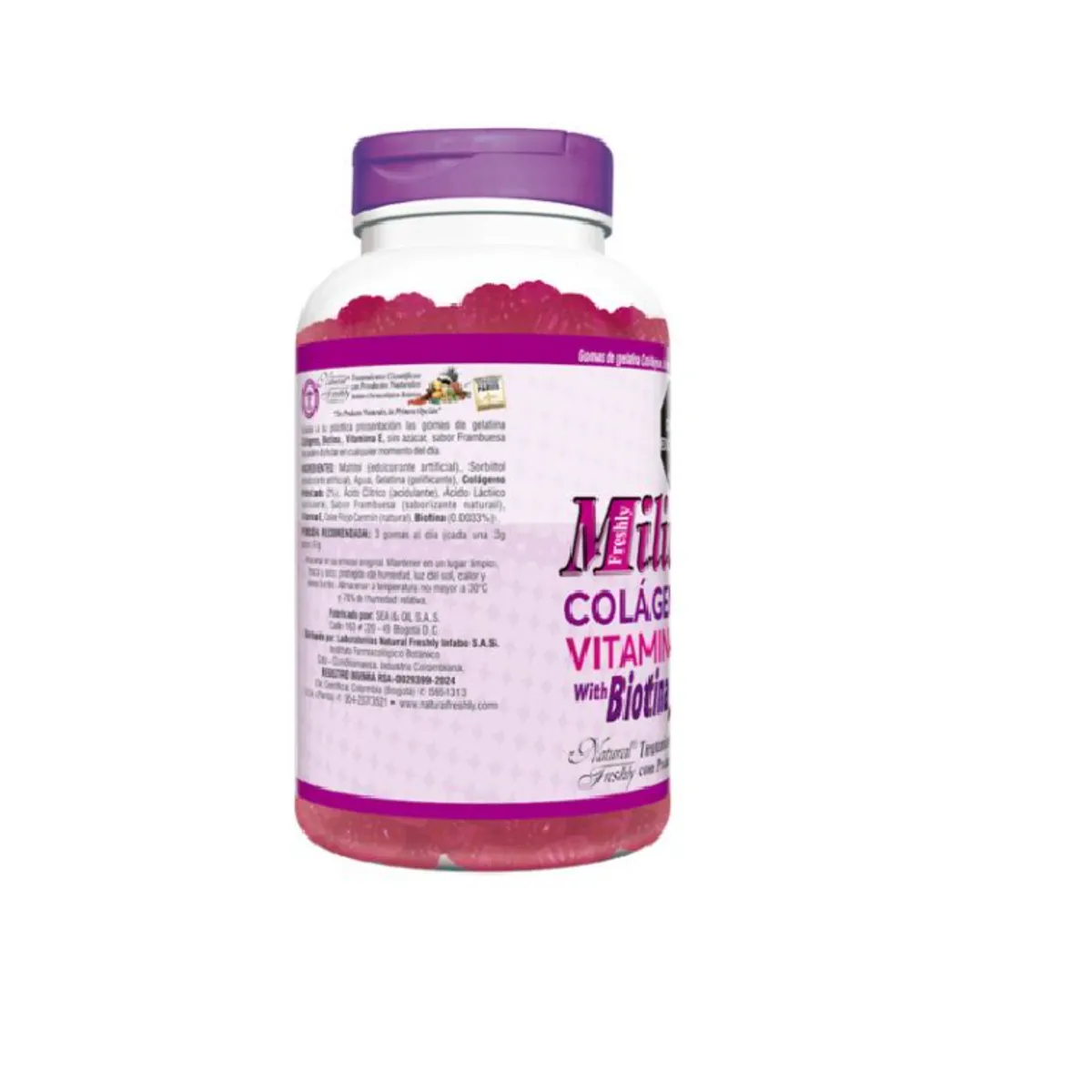 NATURAL FRESHLY - ALIMENTO X 50 GOMAS COLAGENO + VITAMINA E + BIOTINA/ MILIVIT