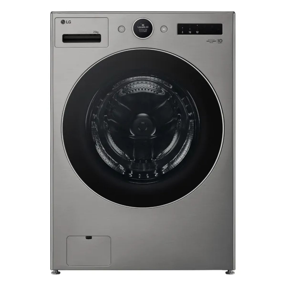 LG - Lavadora LG Carga Frontal 25 Kilos WM25VFXS Gris