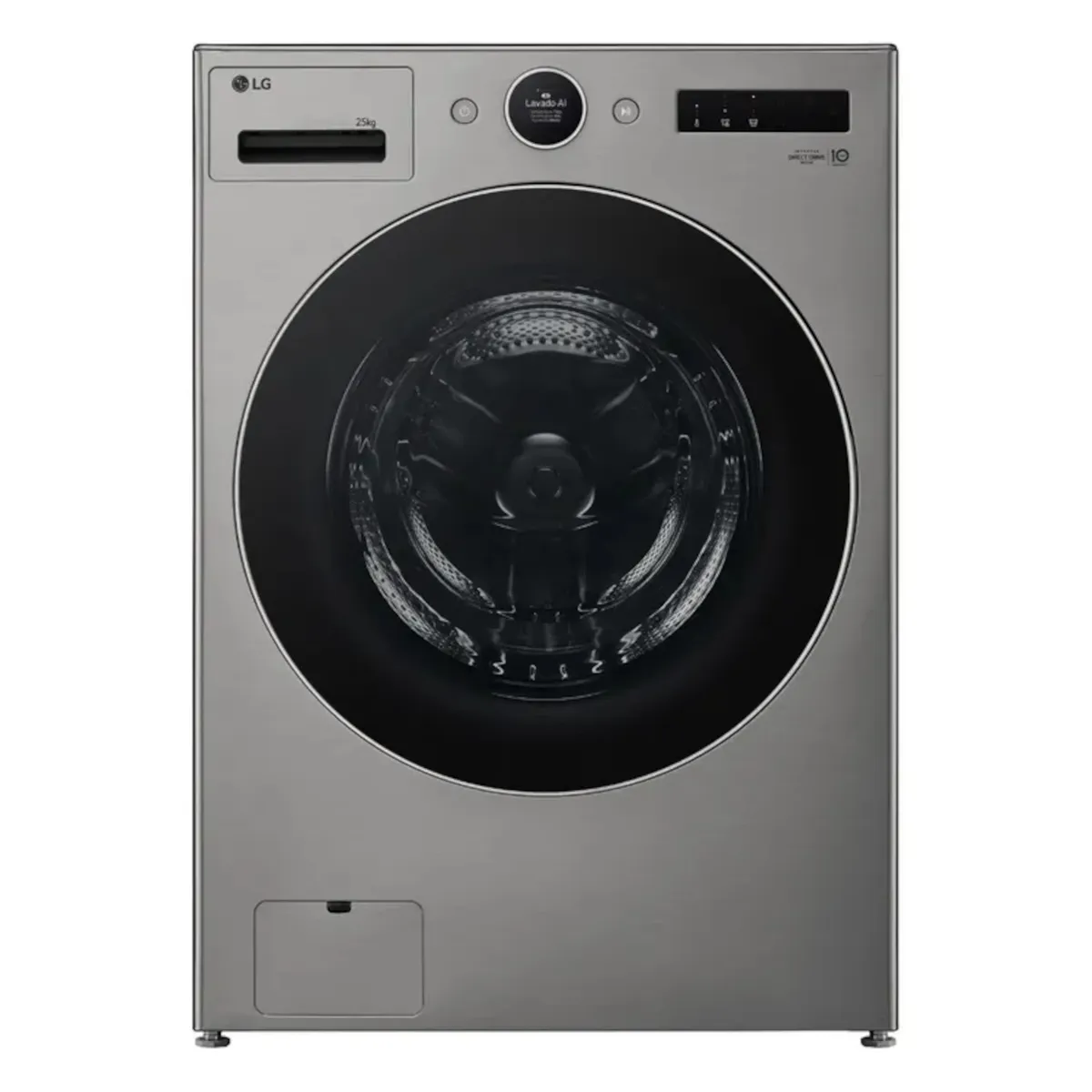 LG - Lavadora LG Carga Frontal 25 Kilos WM25VFXS Gris