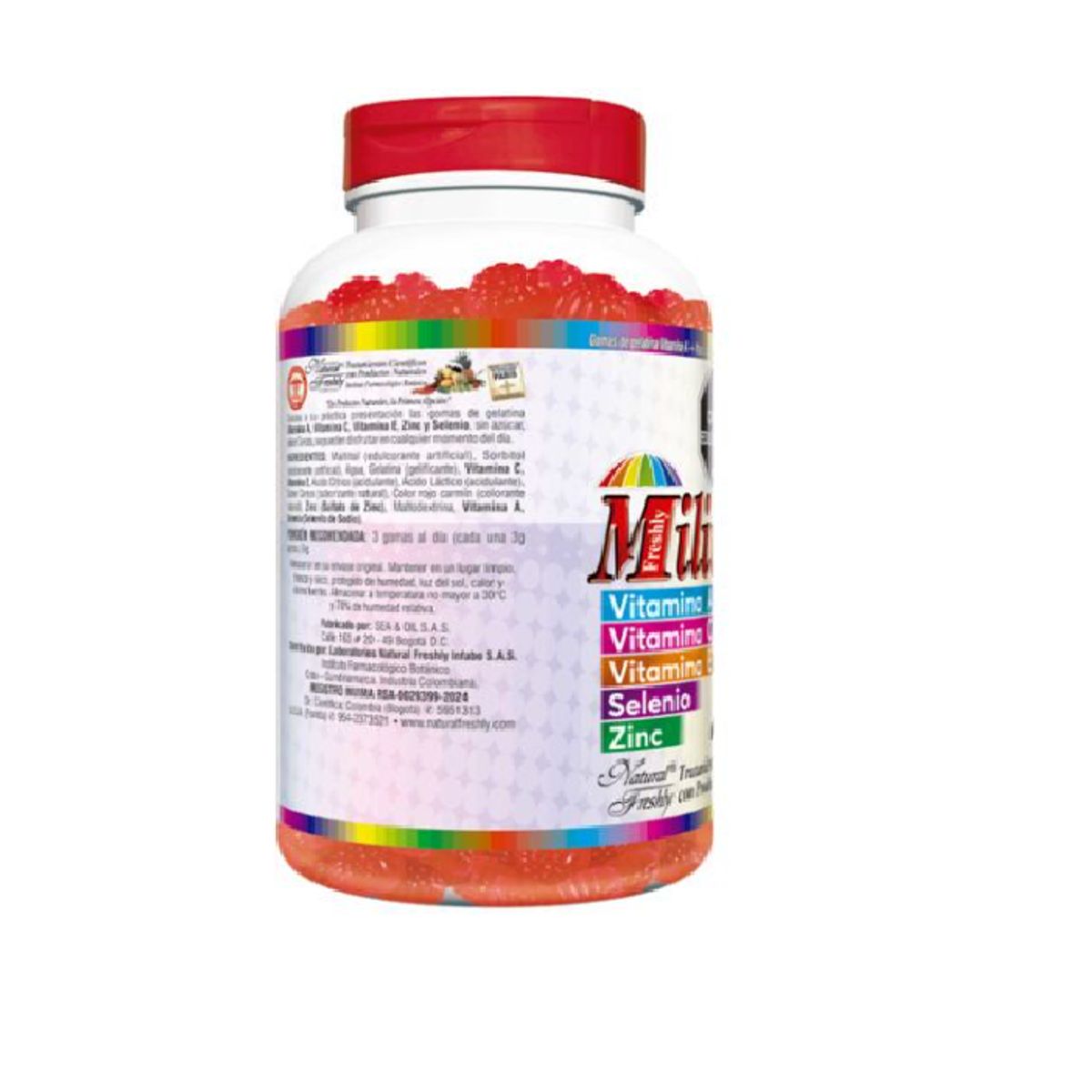 NATURAL FRESHLY - SUPLEMENTO MULTIVITAMINICO X 50 GOMAS/ MILIVIT