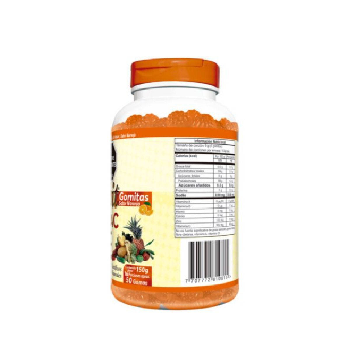 NATURAL FRESHLY - SUPLEMENTO VITAMINICO CON VITAMINA C + ZINC X 50 GOMAS/ MILIVIT