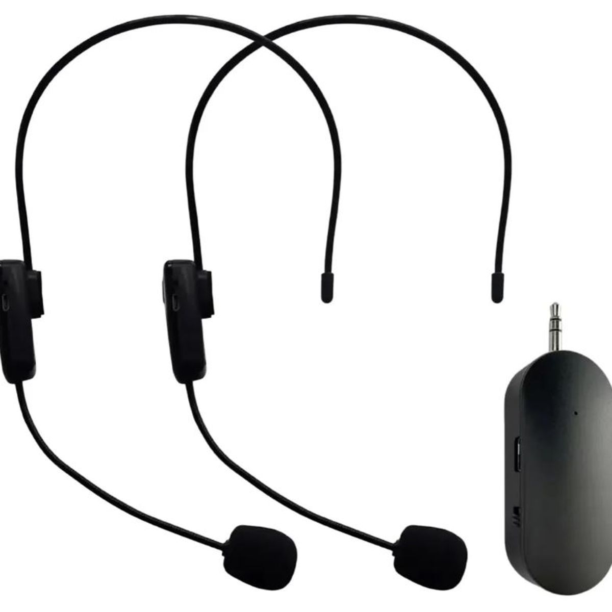 INNOVA - Micrófono Conferencia Inalámbrico Diadema Bluetooth 5.0 Set X2 Profesional Recargable Negro Negro