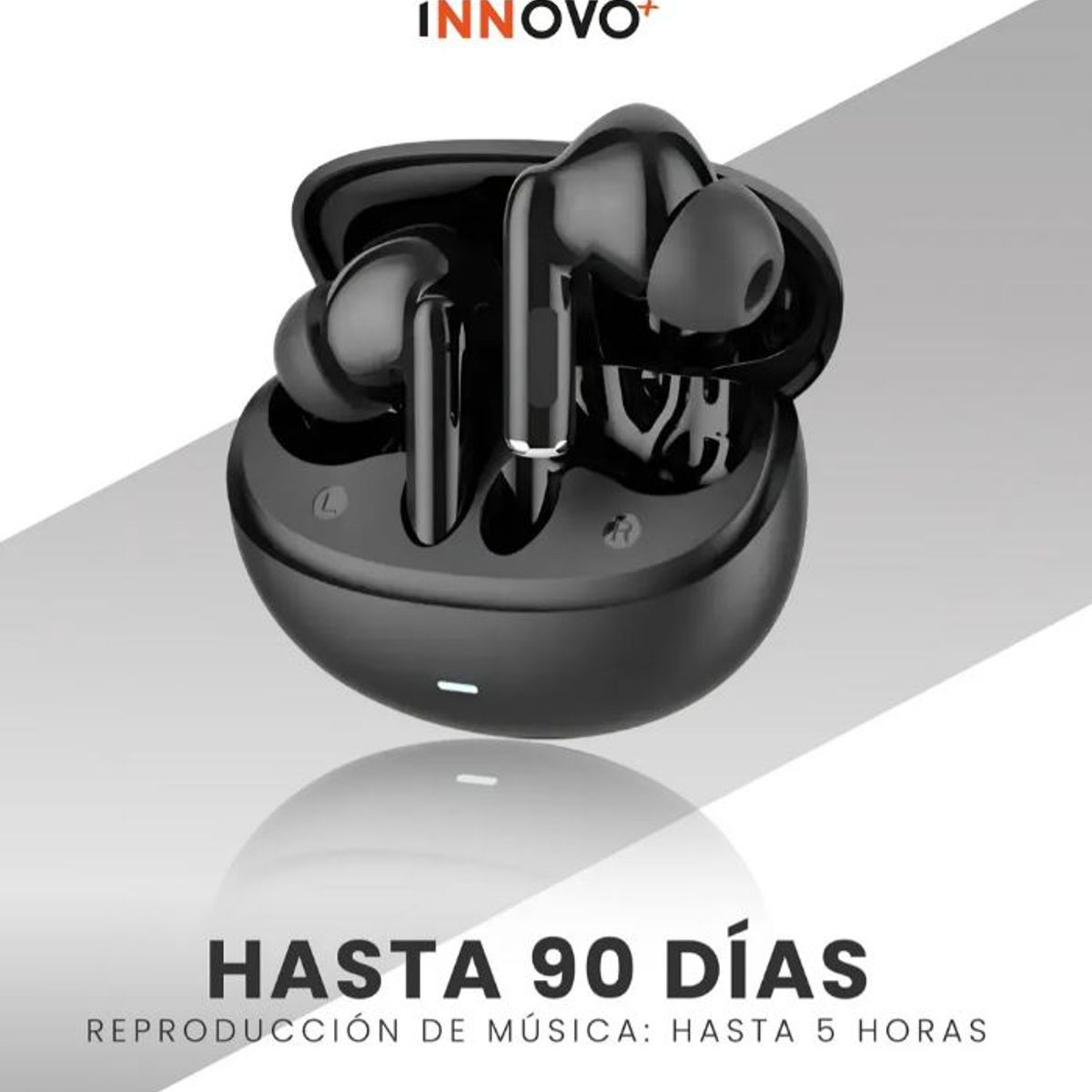 INNOVA - Audífonos Bluetooth 5.3 G-tide L42 Tws - Graves Potentes + Carga Rápida Negro Negro