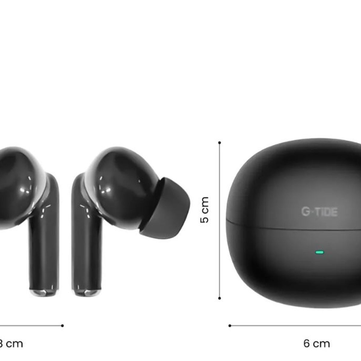 INNOVA - Audífonos Bluetooth 5.3 G-tide L42 Tws - Graves Potentes + Carga Rápida Negro Negro