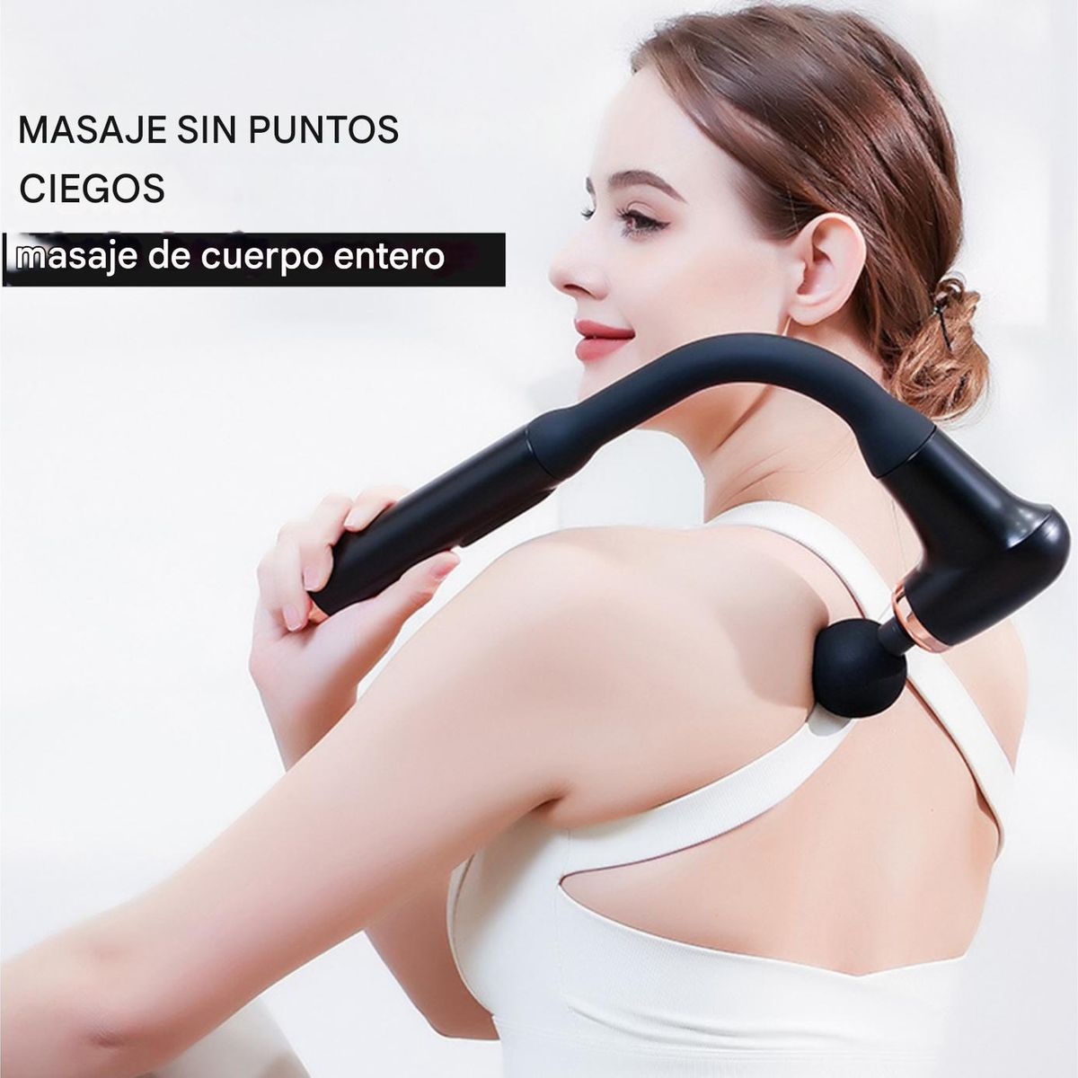 OTRAS MARCAS - Masajeador Muscular Corporal Recargable Mango Curvo Portatil 5v