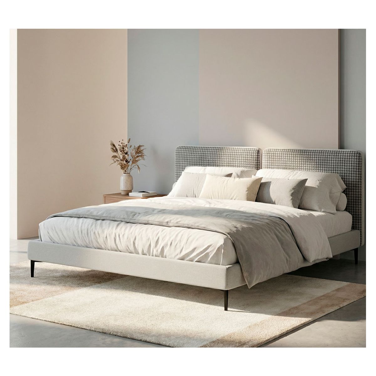 GENERICO - Cama Enlil en Roble para Colchón  140cm x 190cm