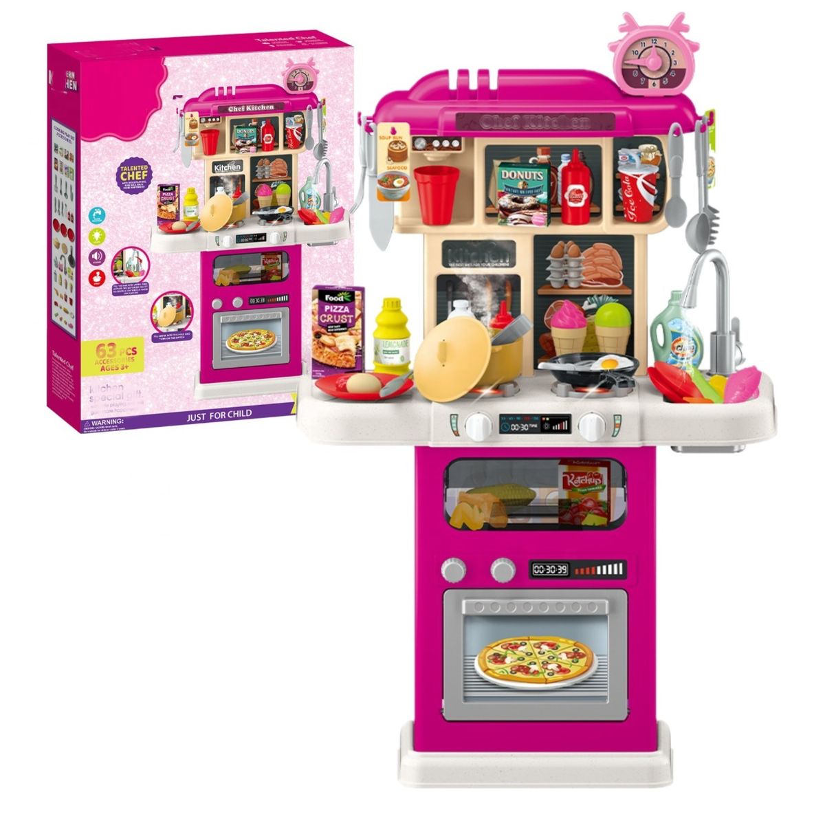 OTRAS MARCAS - Cocina Infantil de Juguete con Accesorios  Set de Juego de Roles