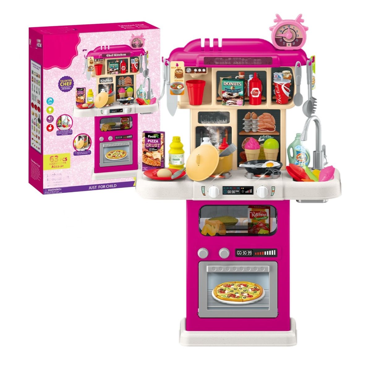 OTRAS MARCAS - Cocina Infantil de Juguete con Accesorios  Set de Juego de Roles