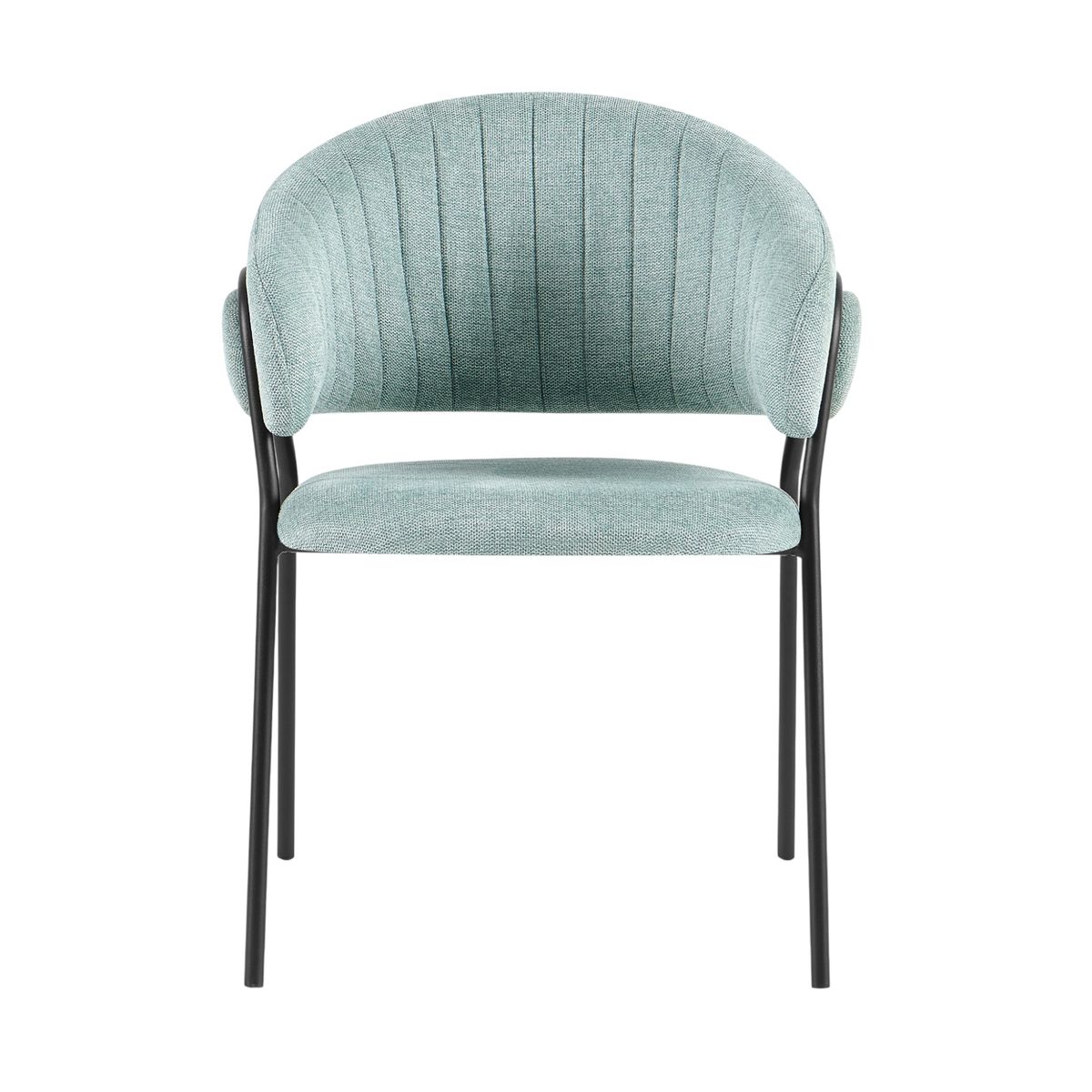 MUEBLES FIOTTI - Silla de comedor Verde Azul Ayesha 58x54cm